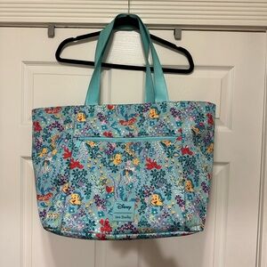 Vera Bradley Disney Little Mermaid Aqua Floral Beach Tote